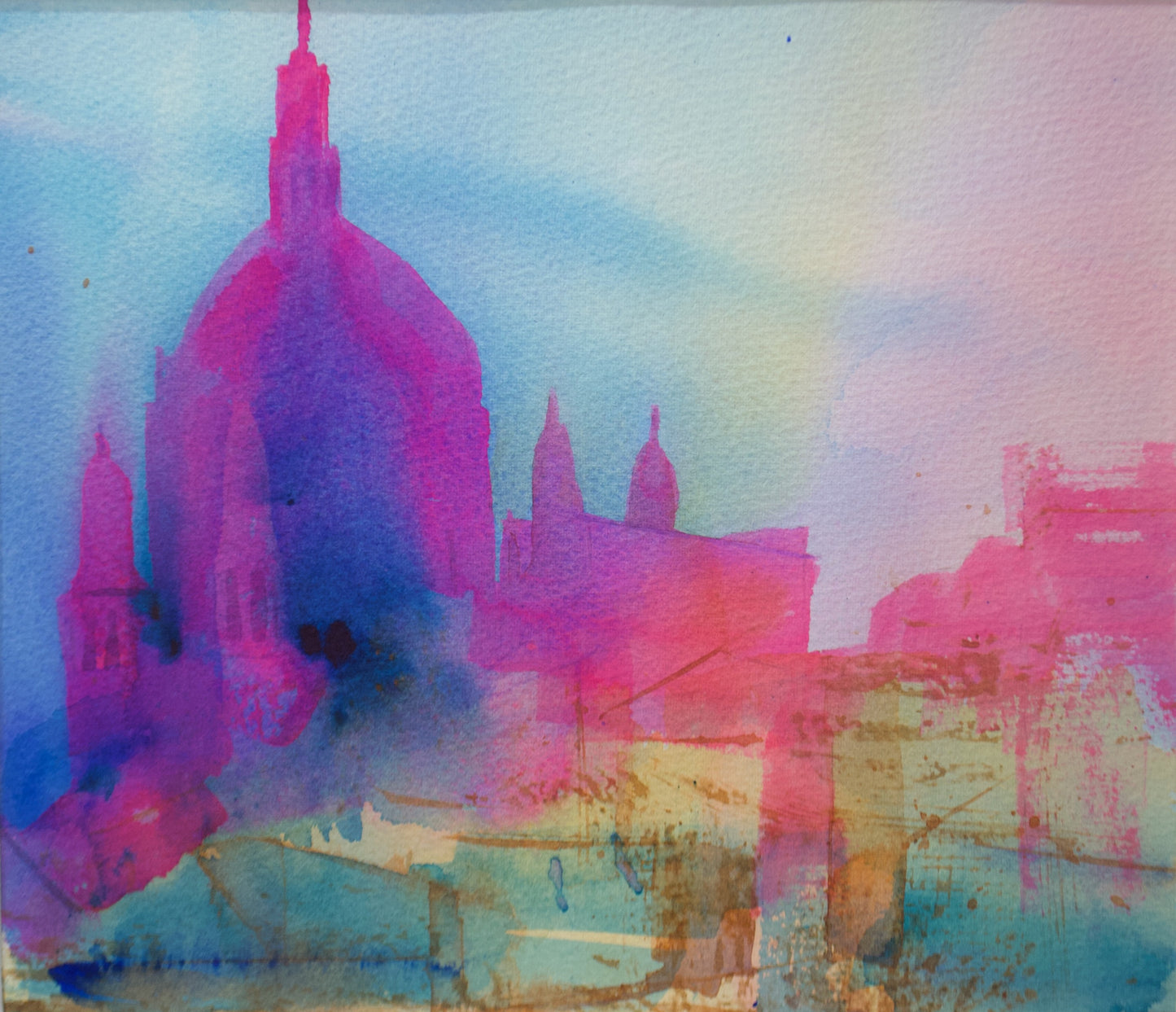 Katarina kyrka - Akvarell