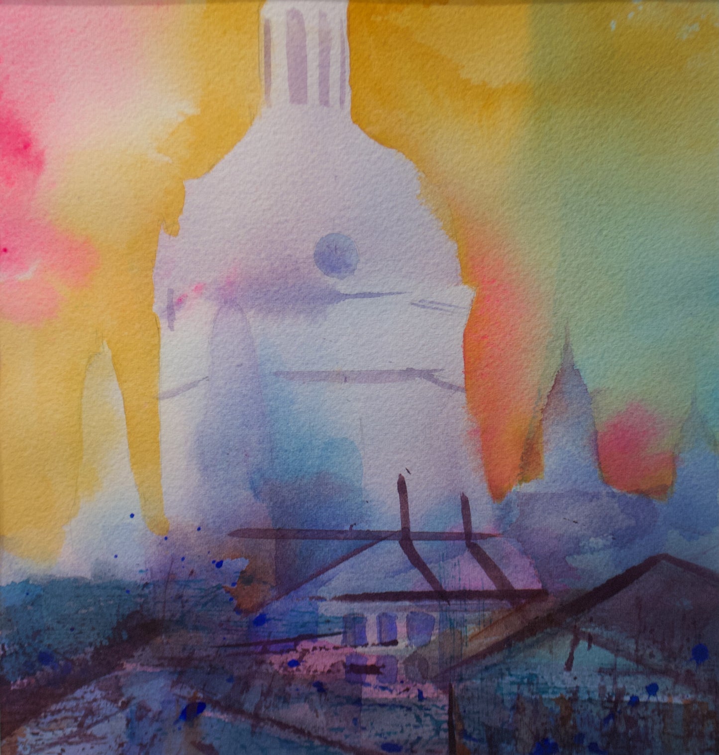 Katarina kyrkotorn - Akvarell